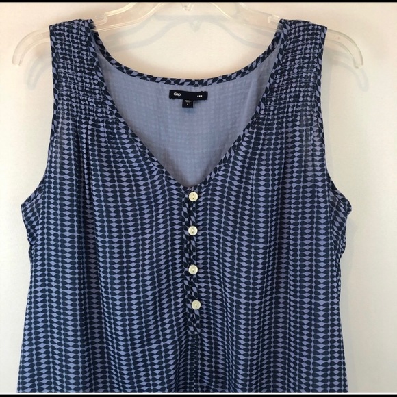 GAP Factory Purple & Blue Chiffon Shell Tank Top - Picture 2 of 5